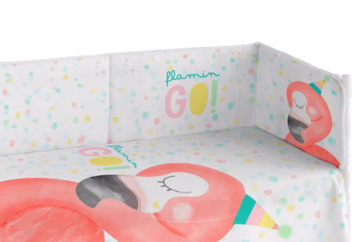 Protector Cuna bebe Flamingo Dreams