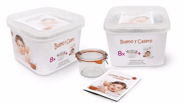 Tarros vidrio para potito para envasar comida al vacío. BLW