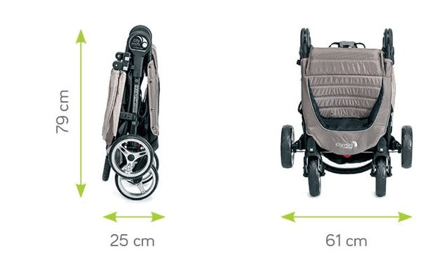 Baby Jogger City Mini 4 medidas plegada