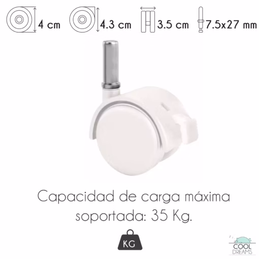 Rueda para cunas colecho - Imagen 2