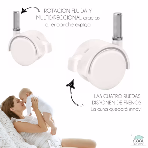Rueda para cunas colecho - Imagen 3