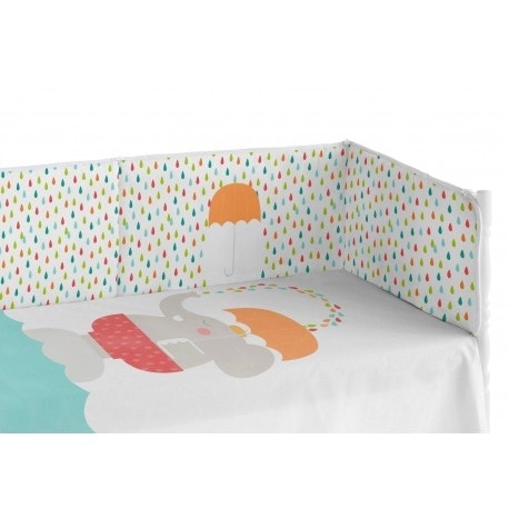 pooch funda nordica con relleno y protector cuna color umbrella