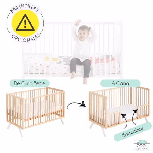 Cuna colecho Koala 3x1 convertible en cama - Imagen 3