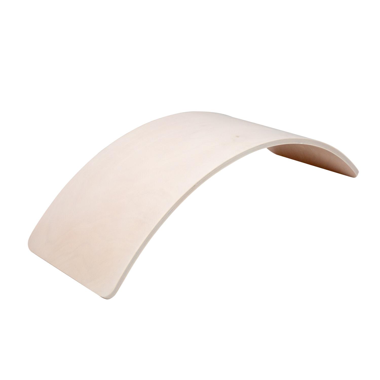 MEOWBABY Tabla de Equilibrio de Madera con de fieltro de 80 x 30 cm para Niños Montessori Waldorf Pikler Beige
