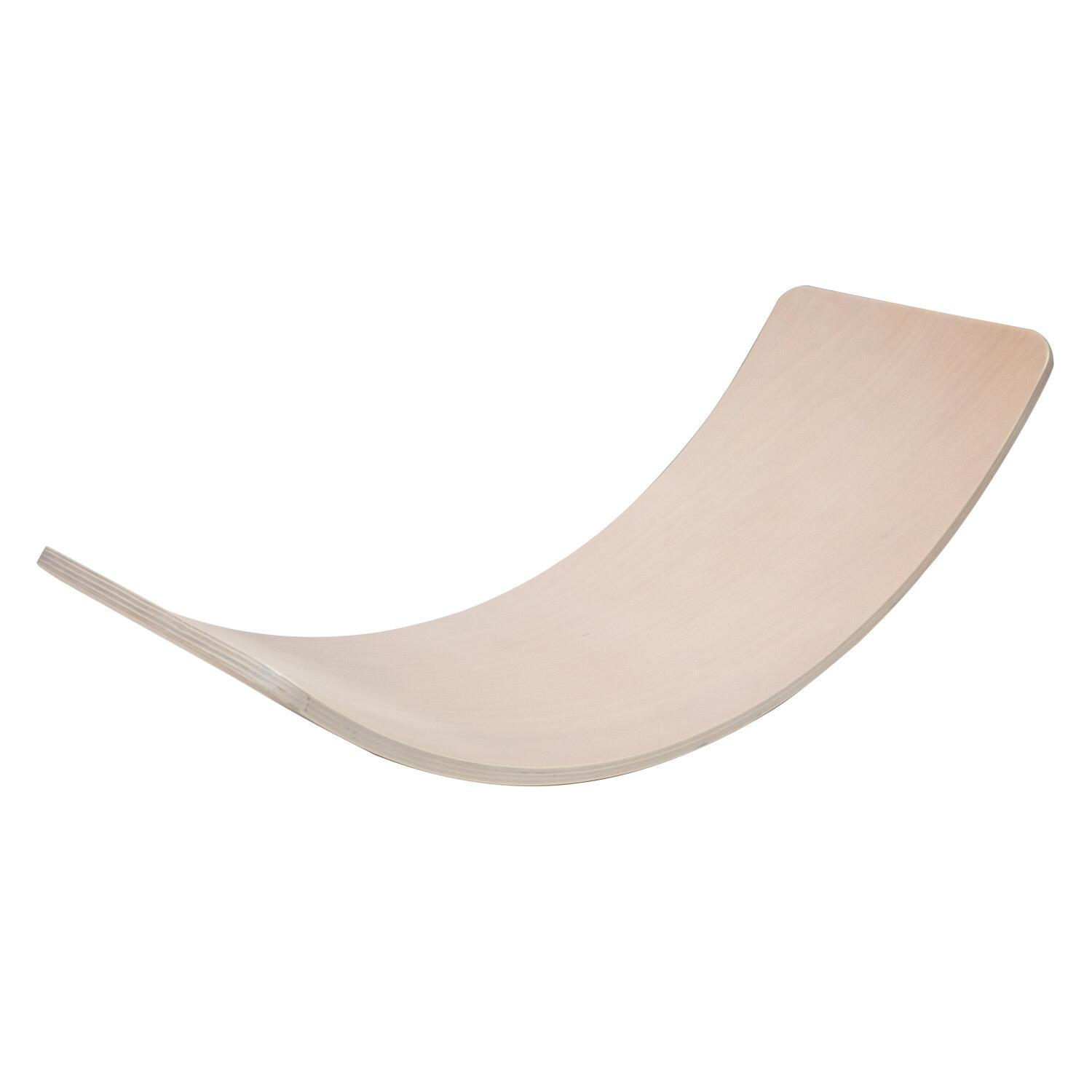 MEOWBABY Tabla de Equilibrio de Madera con de fieltro de 80 x 30 cm para Niños Montessori Waldorf Pikler Beige