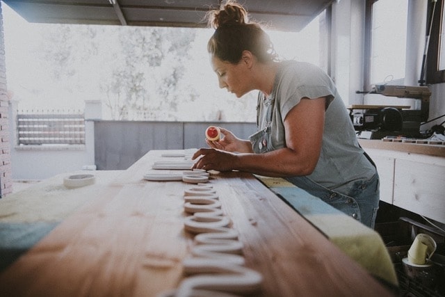 Círculos bebé personalizados: Montse en el taller