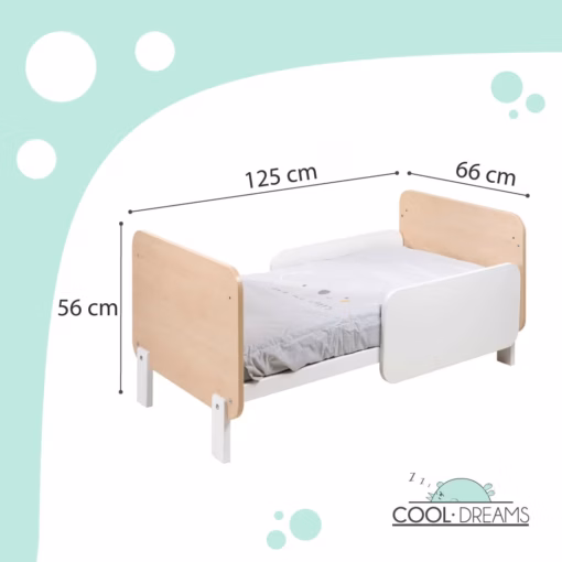 Medidas cuna convertida en cama Jumeirah nordic de Cool Dreams