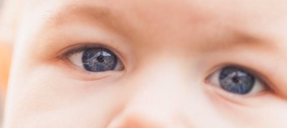El color de los ojos del bebé