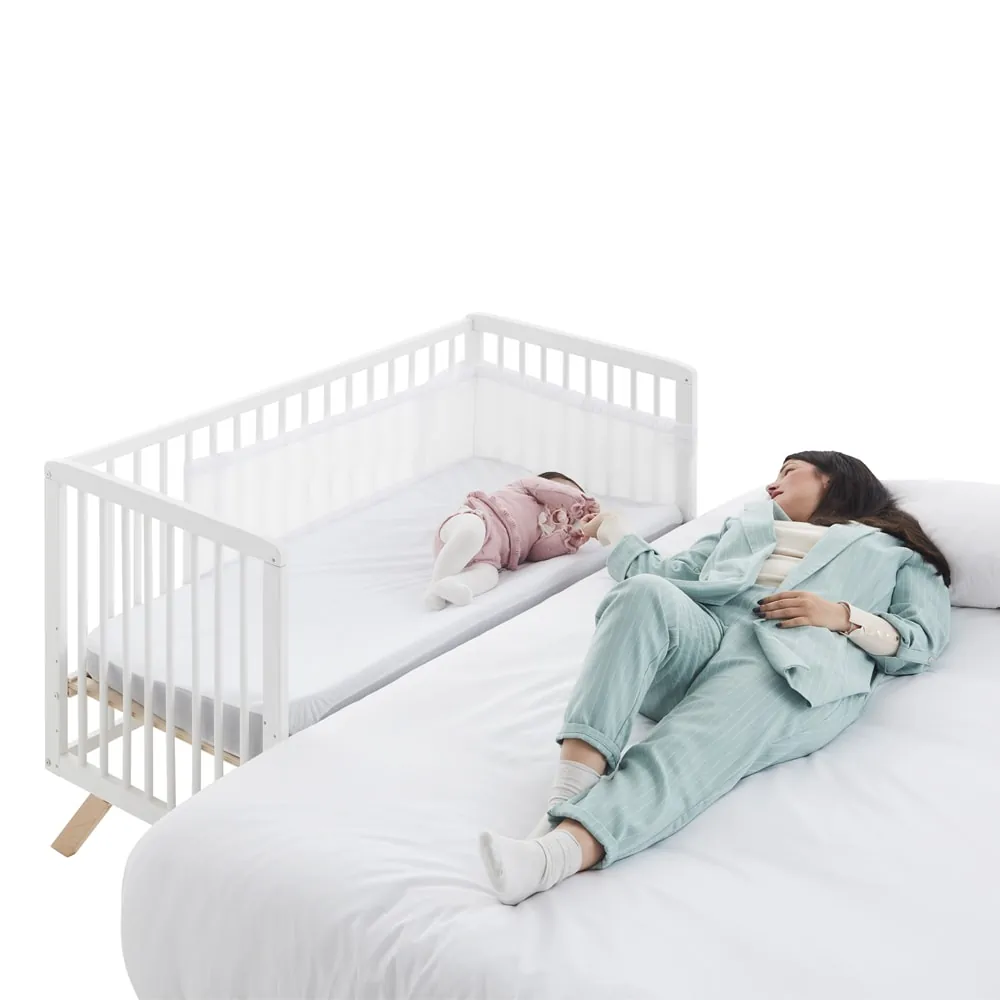 COOL · DREAMS Colchón de cuna bebé HR Morfeo para cunas de 120x60 antibacteriano y antiácaros protector impermeable de colchón 100% algodón hipoalergénico 