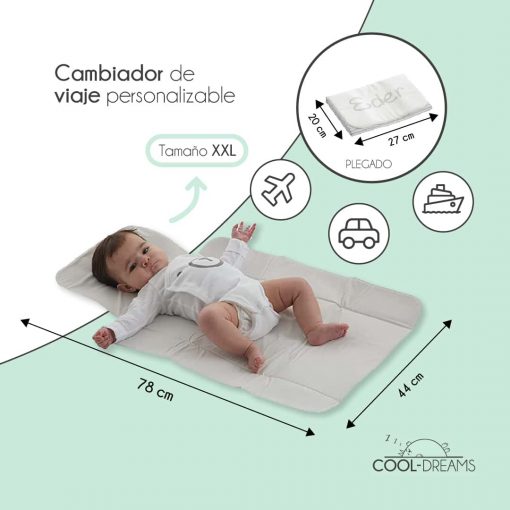Cambiador de viaje personalizado portátil para bebé - La