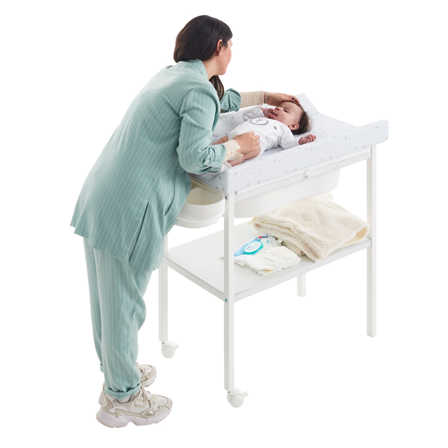 cambiador madera bebe