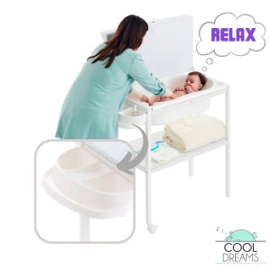 cambiador bebe con jabonera para bañera
