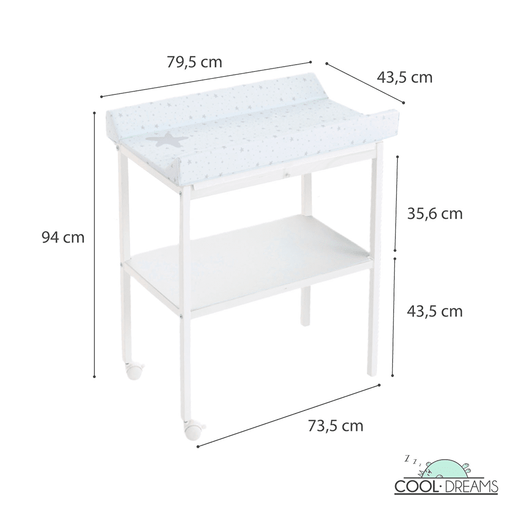 Mueble cambiador bebe 85 x 72 cm - Cambiador bebe impermeable