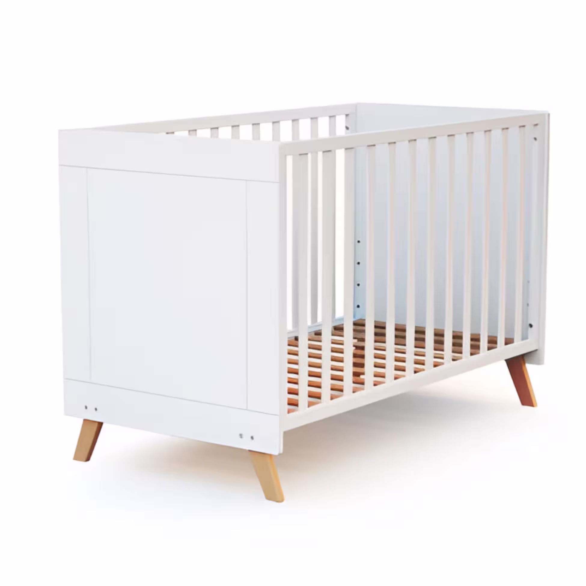 Cuna bebé Sakura Nature preparada para hacer colecho y convertible en cama