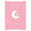 Cambiador bebe impermeable personalizado cat moon pink