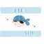 Cambiador cuna bebe personalizado pirates blue