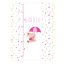 Cambiador cuna bebe personalizado rabbit umbrella pink