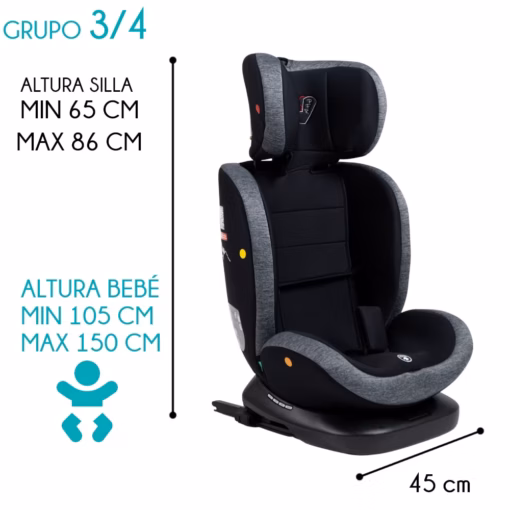 Silla coche bebé RescueBaby PRO-PAPI I-Size para todas las edades - Diseñada por especialistas en rescate - Imagen 9