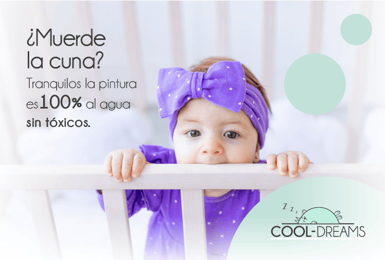 Cuna colecho de bebe Indi + Kit colecho + Colchón HR + 4 ruedas + bajera +  encimera Cool-Dreams© - CoolDreams