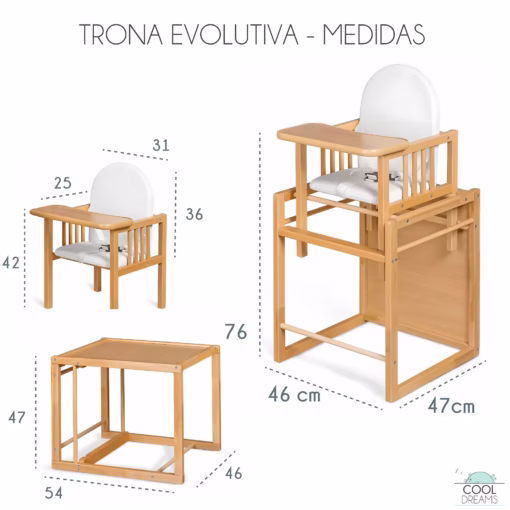 trona evoluonge bebe medidas