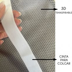 detalle 3d transpirable funda trona