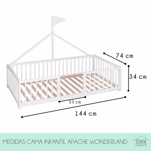 cama infantil montessori apache wonderland medidas cama infantil montessori apache wonderland medidas