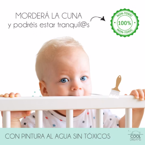 cunas bebe seguras con pintura al agua
