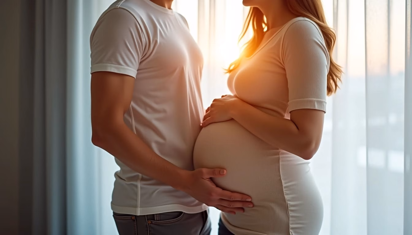 Embarazo mujer y hombre gemelos