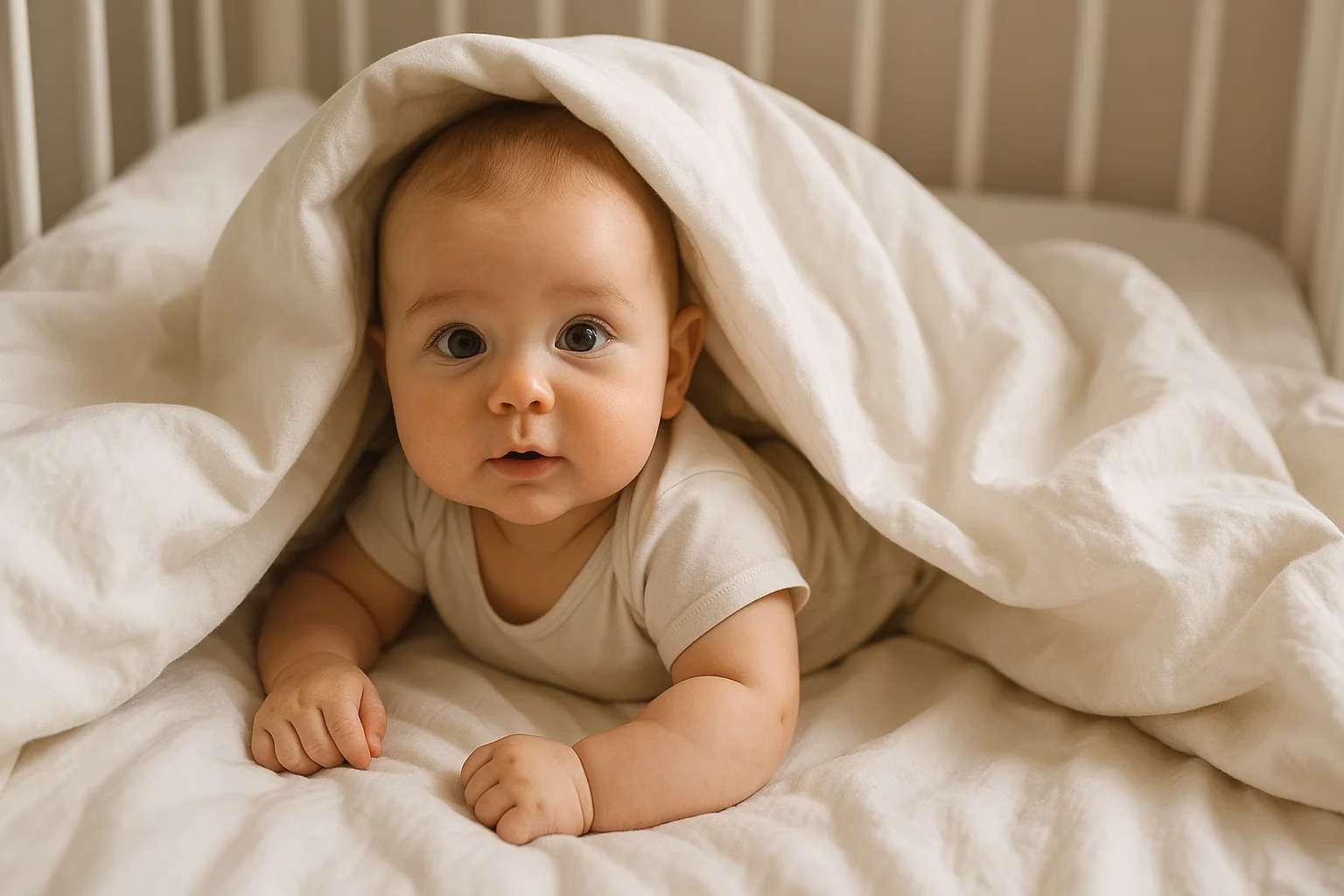 sabanas y bebe en la cama