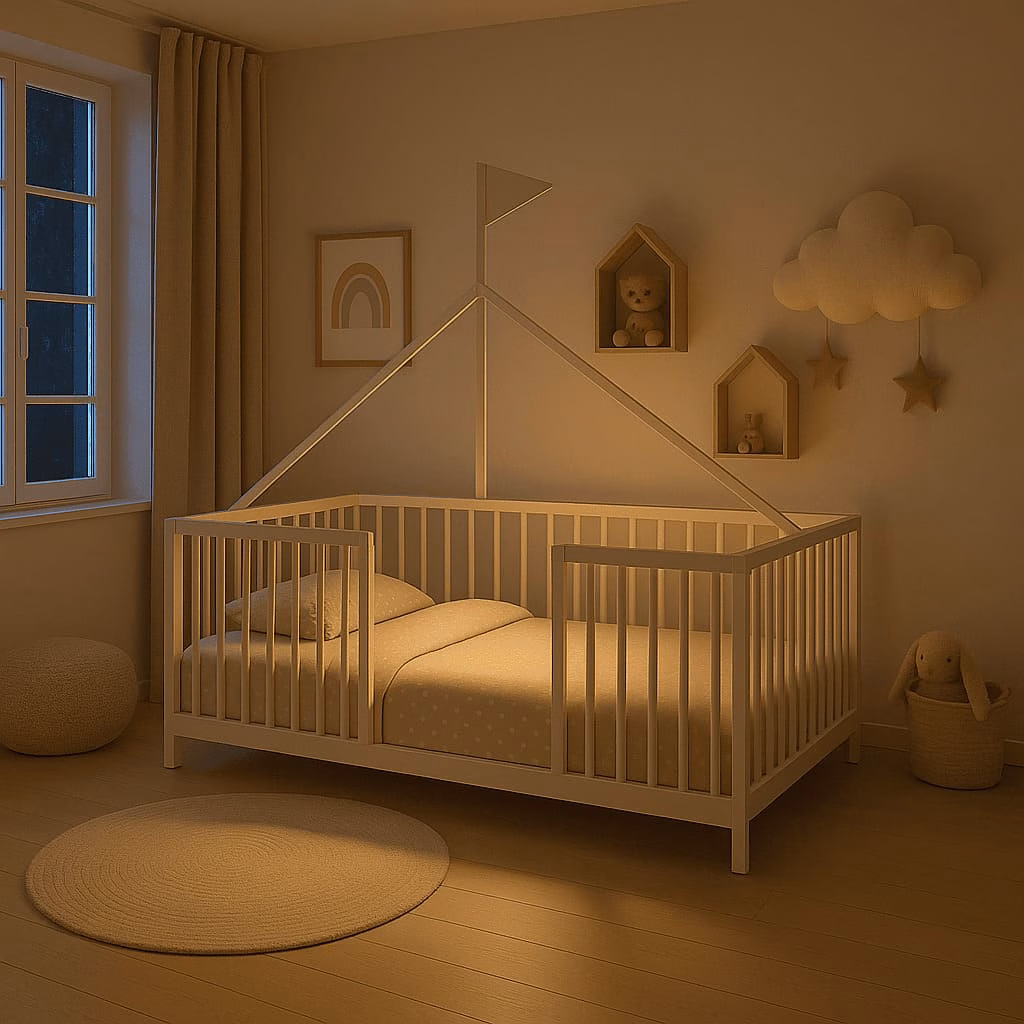 cama montessori cama baja luz tenue