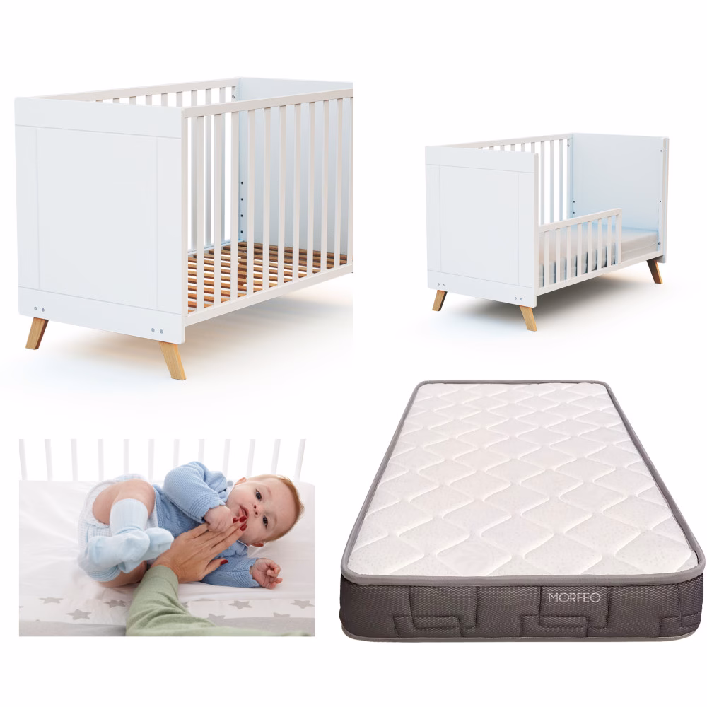 Cuna colecho Sakura outlet convertible en cama, con colchón Morfeo