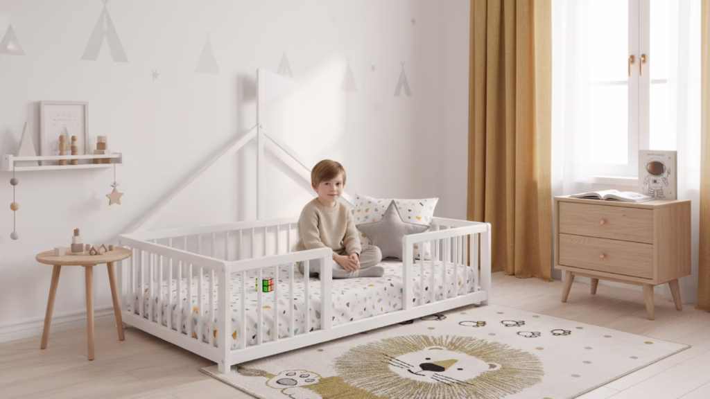 Espacio montessori, cama movimiento libre cama infantil apache wonderland