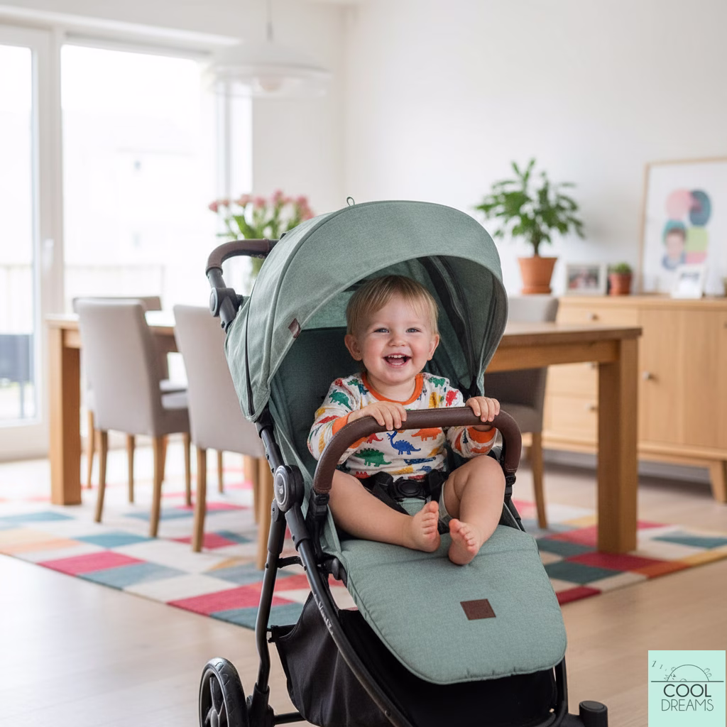 Bebe beliz en silla paseo