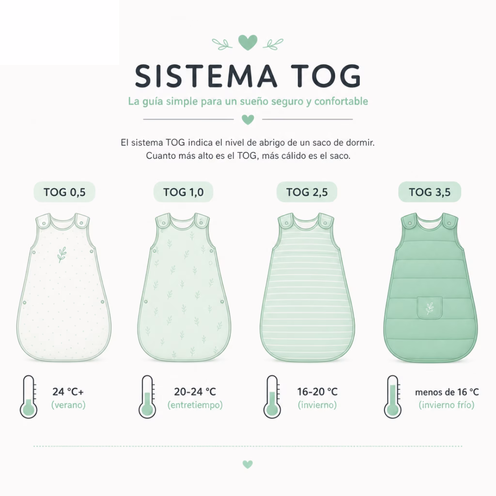 Qué TOG usar en el saco de dormir de tu bebé: la guía para dormir tranquilos cada noche